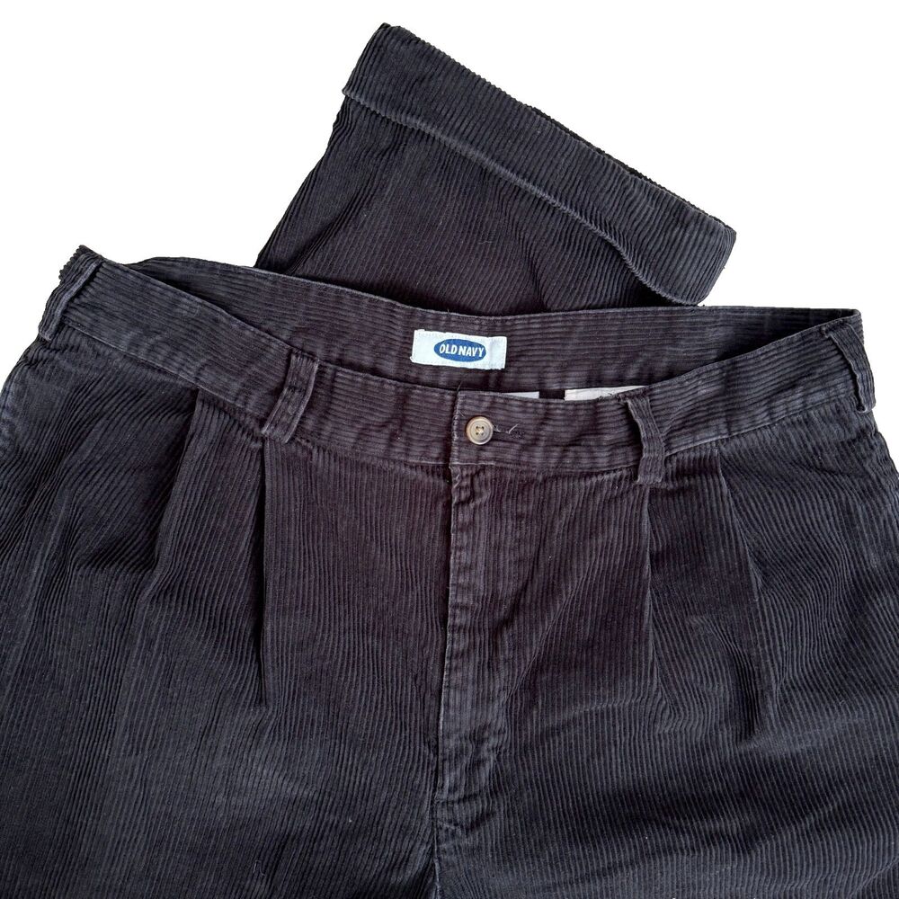 Vtg y2k Old Navy Corduroy Pants Men’s 36x32 Black Wide Wale Skater Grunge